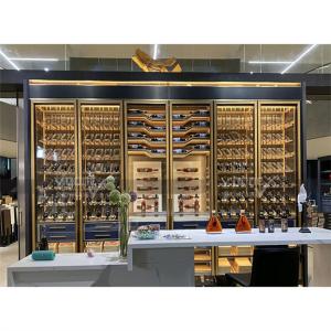 China Commercial Cooling Metal Stainless Steel Wine Cabinet Display Racks factory