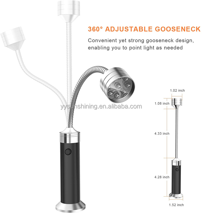 Camping Barbecue Cooking Megnetic Base Installation Flexible Neck Grill LED BBQ Light