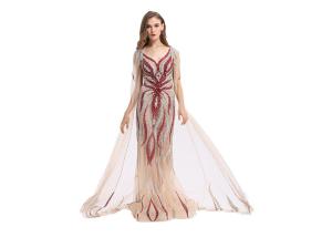 China Fashion Ladies Long Wedding Dresses Gown 62 Inch For Formal Evening Party factory