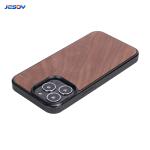 Smooth Finish Real Wooden Mobile Phone Cover TPU Shockpoof Soft Black