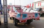 Cargo Box Truck Foton Mini Lorry Truck Pink Color Manual Transmission Gasoline