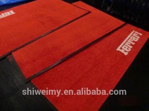 China Nylon printed logo mats with rubber backing factory
