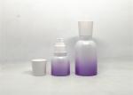 40ml 80ml 120ml Glass Lotion Dispenser Bottle Gradient Purple Space Saving