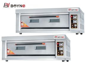 China Hotel Kitchen Bakery One Deck 3 Tray Gas Bake Oven Pizzeria Ovan Max temp 400 Degree factory