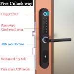 Fingerprint Aluminum Sliding Gate Keyless Waterproof Smart Locks