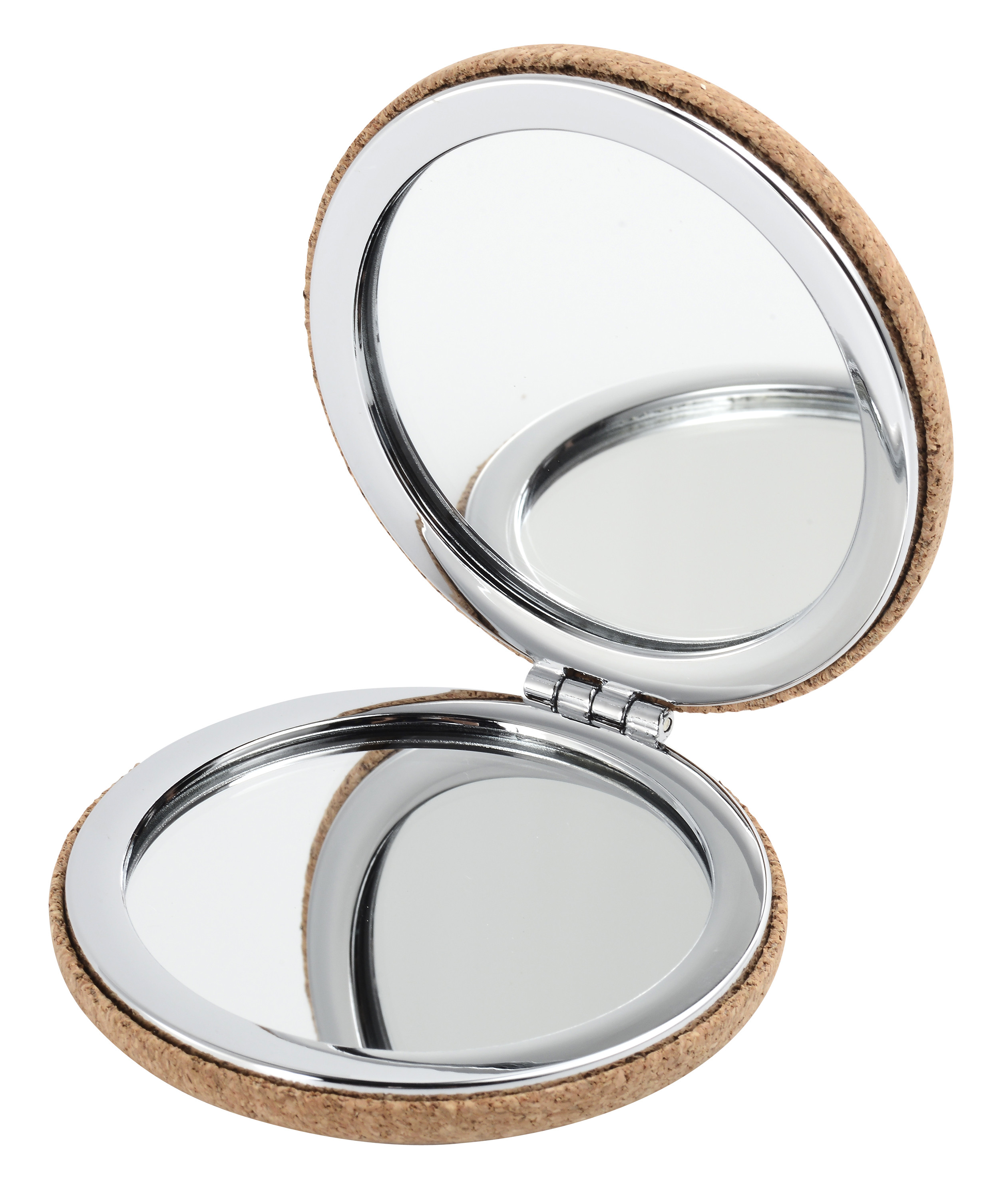 Custom PU Double Sided Logo Pocket Mirror Compact Foldable For On The Go Beauty