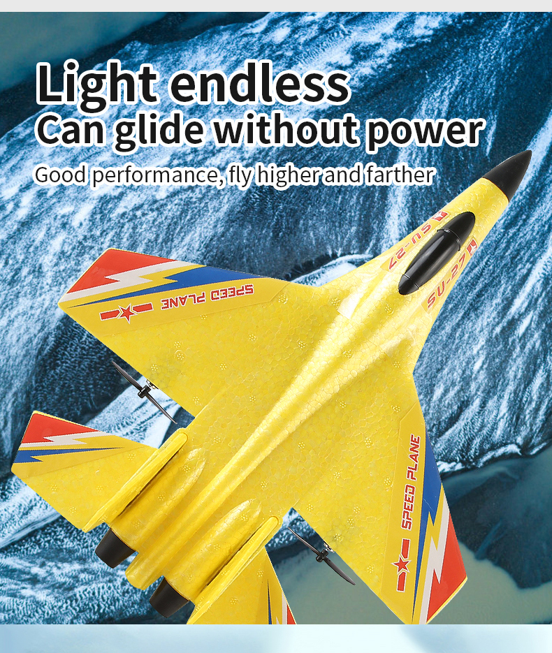 Remote Control Glider Toy for Children Electric AA Foam Airplane Flying Toy 100m Range
