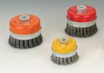 Knotted twist cup brushes