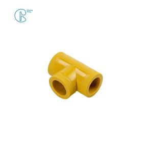 China Heating System PPR Pipe Fittings Yellow Elbow Socket Tee factory