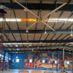 5Pcs Blade Industrial HVLS Ceiling Fan For Factories AC Powered Brushless DC