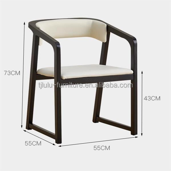 Customizable Rubber Wood Dining Chair for Restaurant Modern Design and Durable