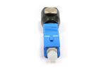 SC / UPC Bare Fiber Optic Adapter Single Mode Type Zirconia Sleeve Material