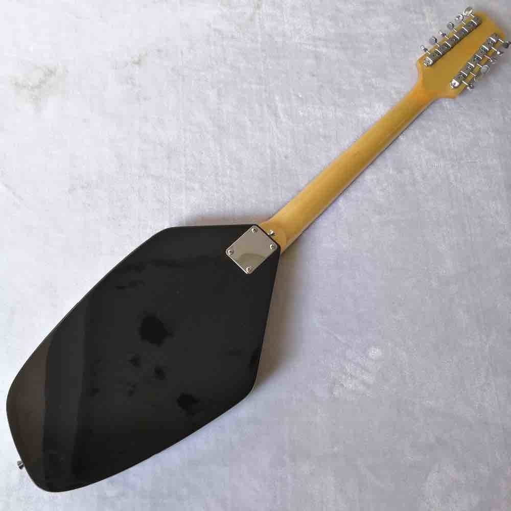 Left Hand Irregular 12 Strings Electric Guitar in Black Mahogany Body Neck Back Sides Free Shipping