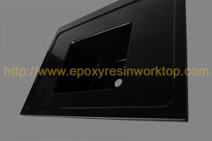 China Testing center black color epoxy undermount sink corrosion resistance factory