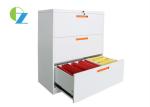 H1030mm Steel Office Lockers 3 Drawer Lateral File Cabinet Metal