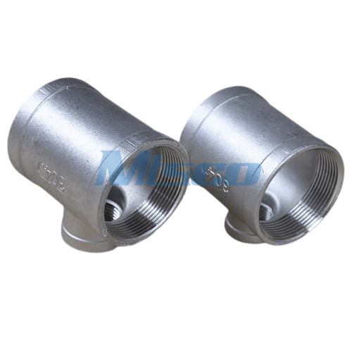 NPT 150 Stainless Steel Reducing Tee Male Female Thread Connection
