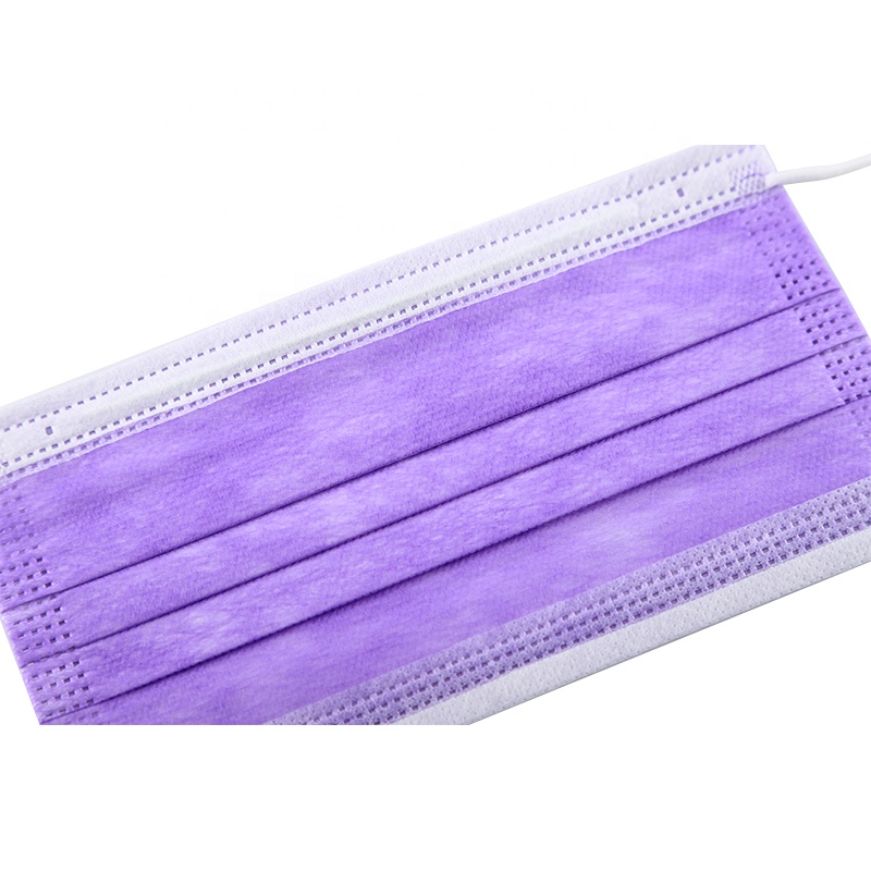 Multicoloured Non-Medical 3 Layer Disposable Adult Civil Daily Use High Quality Civilian Plain Face Mask