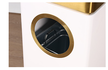 Rectangular Slim Narrow Steel Hotel Office Recycle Garbage Bin Trash Can for Restaurant