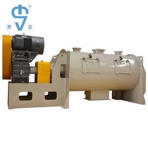 China High Speed Drum Horizontal Plough Shear Mixer For Plastic With Sprayer factory