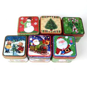 China Rustproof Cookie Small Christmas Tins With Lids Thickened Lightweight factory