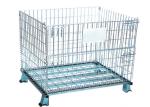 Collapsible Welded Warehouse 2.5mm Wire Mesh Storage Cage Durable Bold Metal Bar