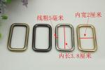 Bag Iron Wire Smooth Shiny Gunmetal 38 MM Square Buckle Ring with Hanging