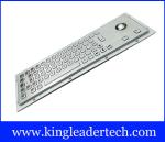 Ruggedized Panel Mount Metal Keyboard With Trackball / Stainless Steel Keyboard