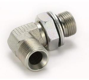 China DIN Standard Medium Carbon Steel Hydraulic Fittings for OEM O-Ring Face Seal Elbow factory