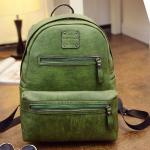 PU Backpacks for college student custom green wholesale mochilas de moda tas