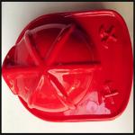 Child Size Red Plastic Fire Chief Hat Halloween Party Plasticfireman Helmet Hat