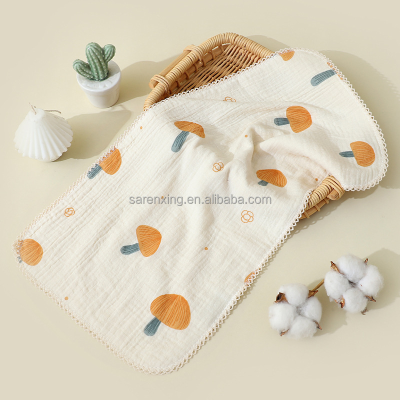 Animal Print 100% Cotton Custom Cartoon Printed Woven Baby Kids Small Mini Face Towel
