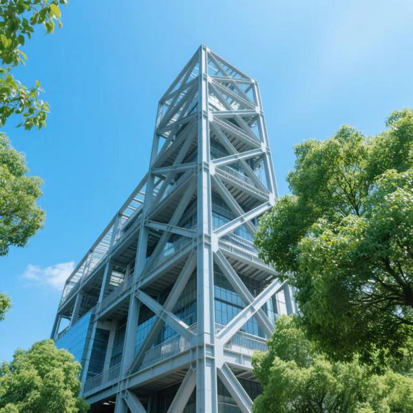 China Custom Steel Frame Building 30% Lighter Than Conventional factory