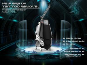 China Top Hat Beam Type Best Q switch Nd Yag laser tattoo removal Picosure Laser 1064nm 532nm factory