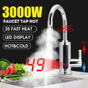 China Electric Heater SS304 Kitchen Instant Hot Water Tap 3000 Watt Automatically LVD factory