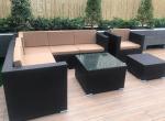 5 Seater Grey Rattan Corner Sofa Garden Sectional Patio Wicker Rattan Sofa