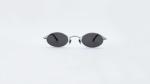 Fashion Men Women Retro Small Oval Sunglasses Titanium Frame Shades Unisex
