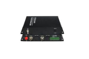 China 80KM distance SDI Video fiber Converter , digital signal fiber optical transmitter receiver with 1 Reverese RS485 Data factory