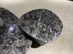 Modern European Style Marble Top Metal Base Coffee Table Set