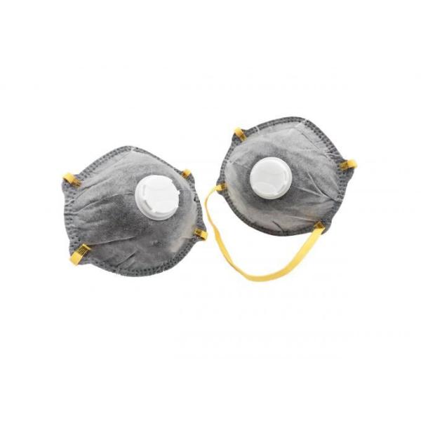 Gray Color Ffp1 Face Mask With Exhalation Valve Dust Protection Mask Cup / Cone Shape