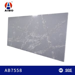 China White Snowflake Pattern Grey Calacatta Quartz Stone 3000*1500MM on sale