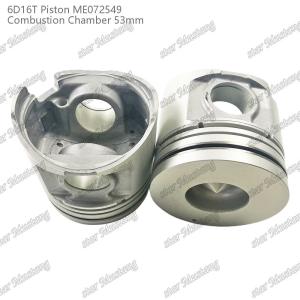 China 6D16T-24V Engine Piston Chamber Size 53mm 3kx2.5x4mm Pin Hole 38mm ME072549 For Mitsubishi Engine Spare Parts factory
