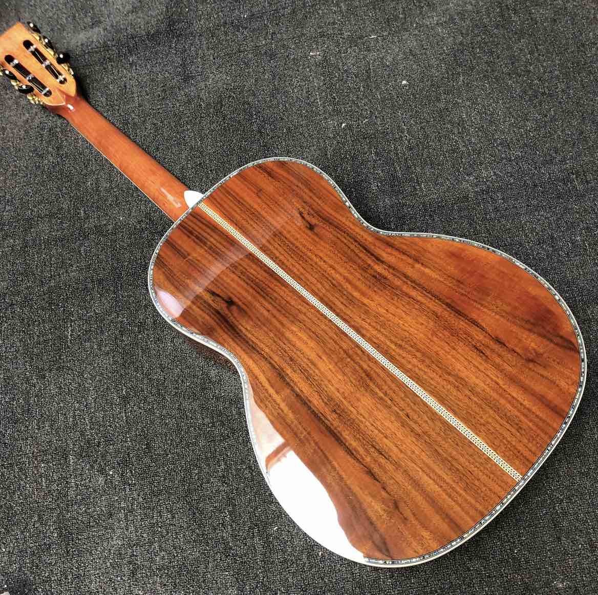 Custom Grand 39" KOA Wood 00045 Parlor Acoustic Guitar 100% All Real Abalone Guitar Accept OOO, OM, D Shape Custom Guita