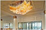 Luxury Golden Transparent Rectangular Crystal Extra Large Chandeliers Made To