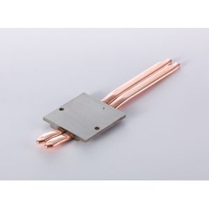 China Black Anodize Copper Pipe Heatsink 0.4mm Aluminum Fin Thickness factory