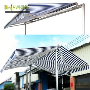Open Air Double Sided Awning Independent Garden Restaurant Retractable Awning