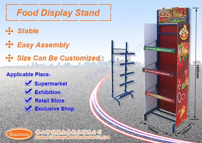 Potato Chips Floor Stand Grocery Bread Retail Display Rack