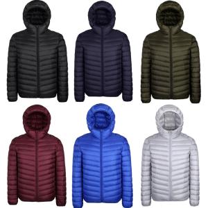 China Mens Plain 90% Duck Down Waterproof Puffer Jacket With Hood Lightweight factory