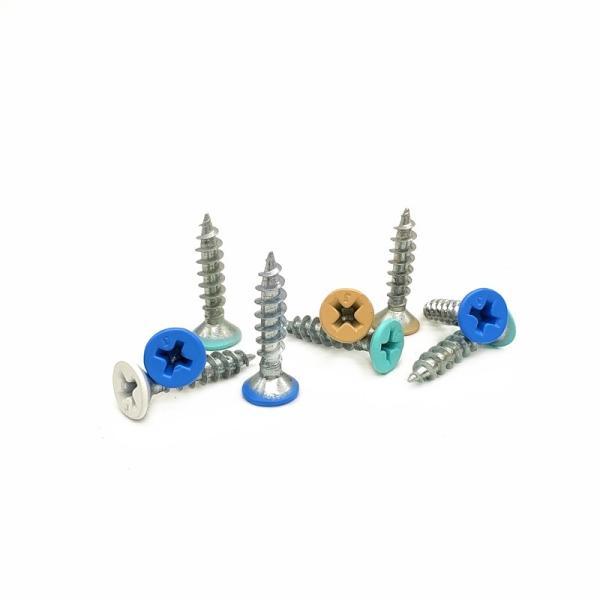 Custom Flat Head Countersunk Cross Tapping Screws Color Painted