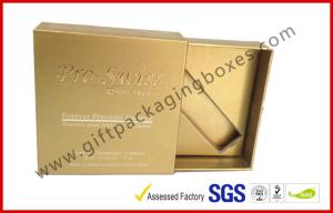 China Golden USB Drawer Luxury Gift Boxes With Foil And Embossed Logo factory