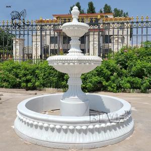 China Marble Garden Water Fountains Natural Stone Modern Yard Fountain European Style Large Outdoor Decorative factory